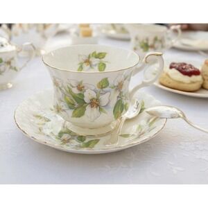 Royal Albert Trillium Bone China Tea Cup and Saucer EUC